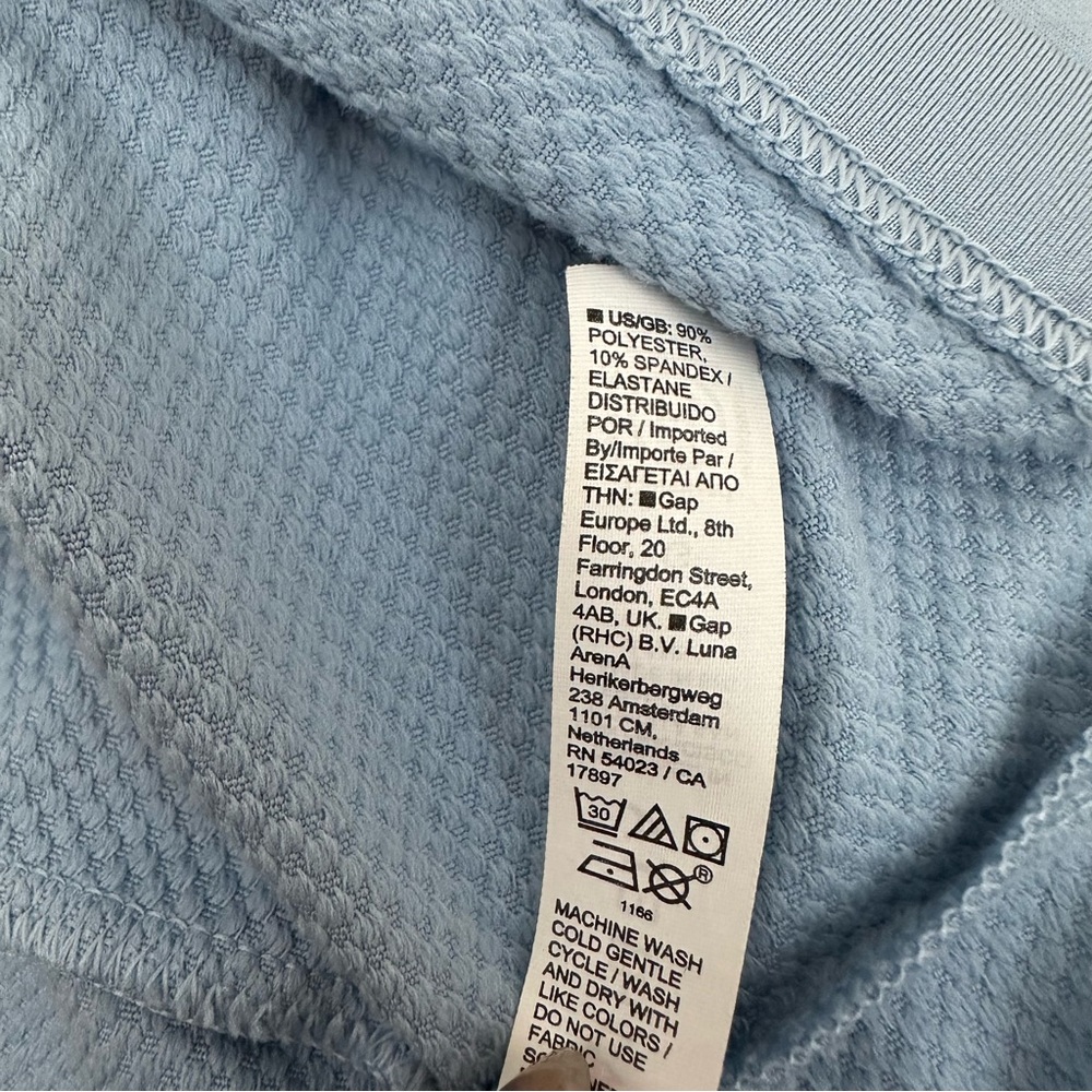 Athleta Women's Light Blue Polyester Mock Neck Long Sleeve Top Size L - Picture 7 of 10